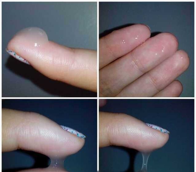 le liquide pré-séminal d'un homme pendant l'excitation